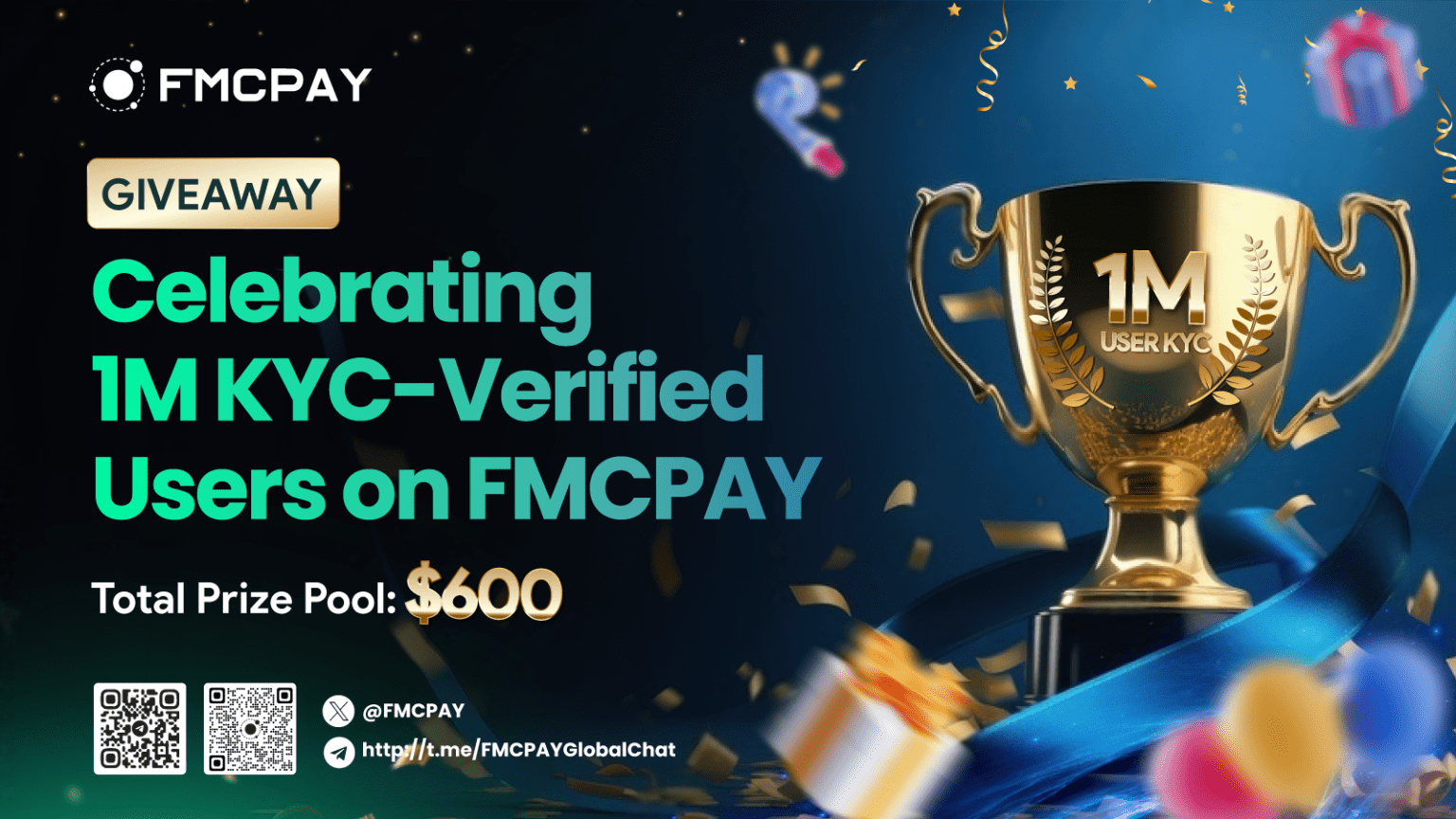 Fmcpay Giveaway Celebrate Million Kyc Verified Users Fmcpay News