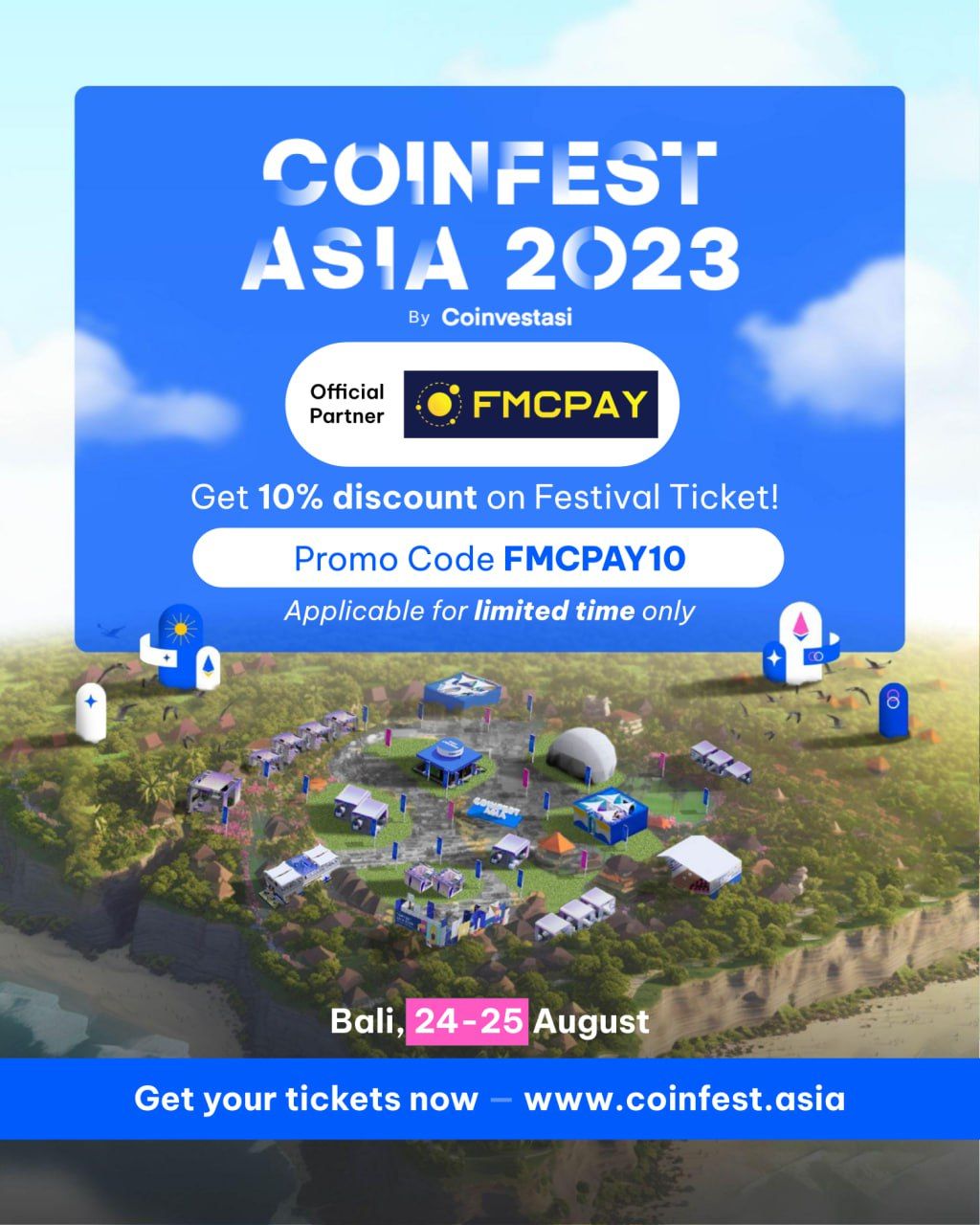 fmcpay announced as community partner for coinfest asia 2023