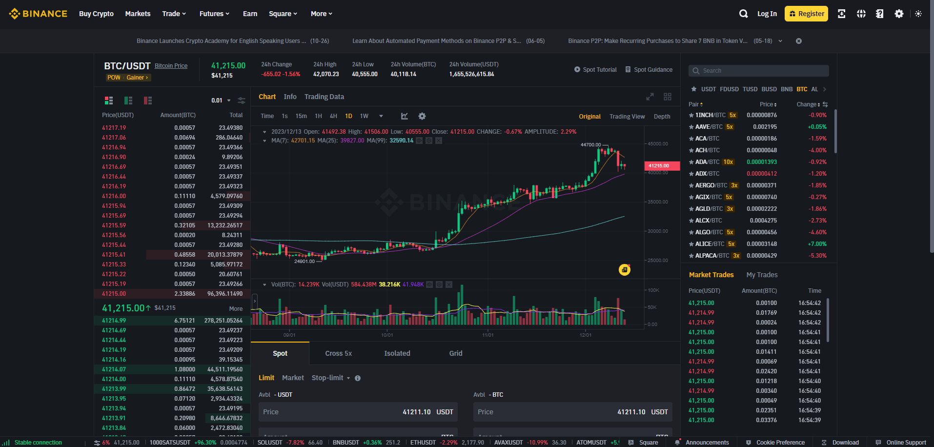 Binance Exchange