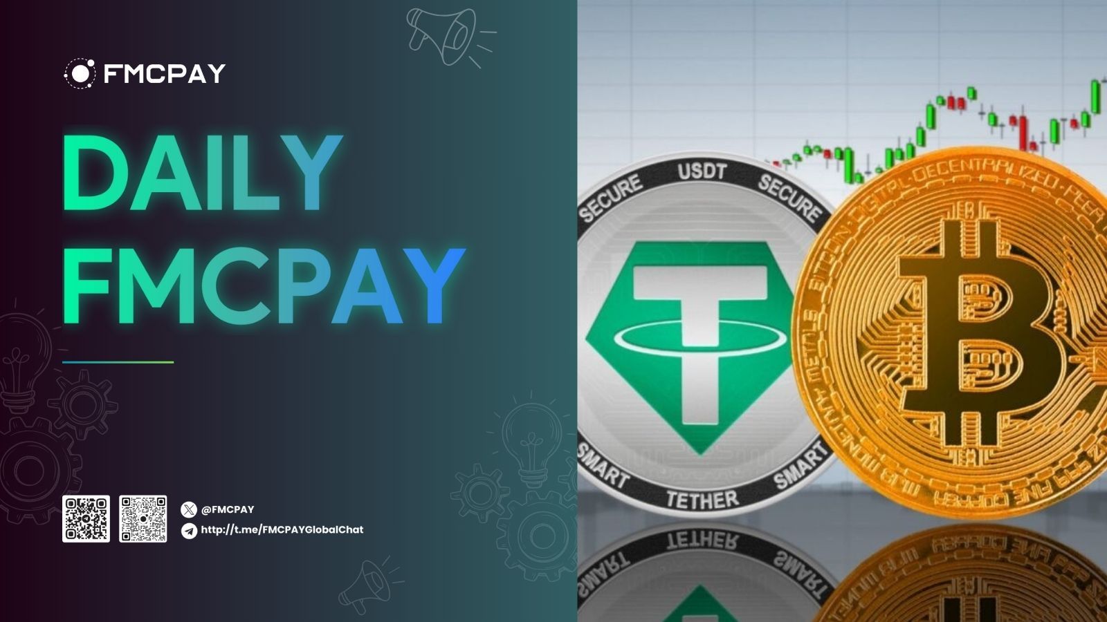 fmcpay bitcoin past 43k as tether pumps 1b usdt